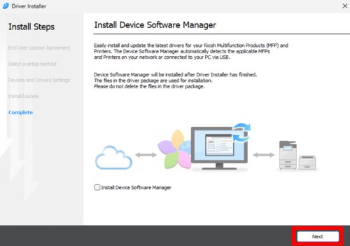 Install Device Software Manager