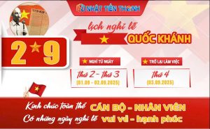 Thông Báo Lịch Nghỉ Lễ Quốc Khánh 2/9 Năm 2025